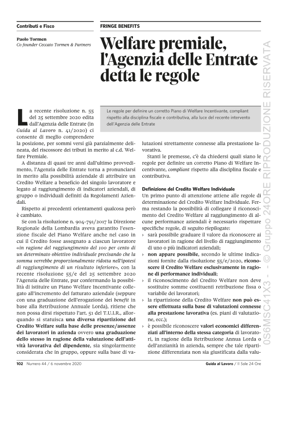 welfare guida al lavoro